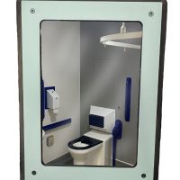 Ligature Resistant Mirror With High Pressure Laminate Frame