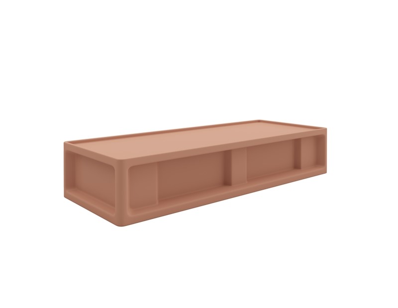Endurance® Bed 0.0 - COR-7500 in Claylight, moulded furniture for custodial and behavioural health environments