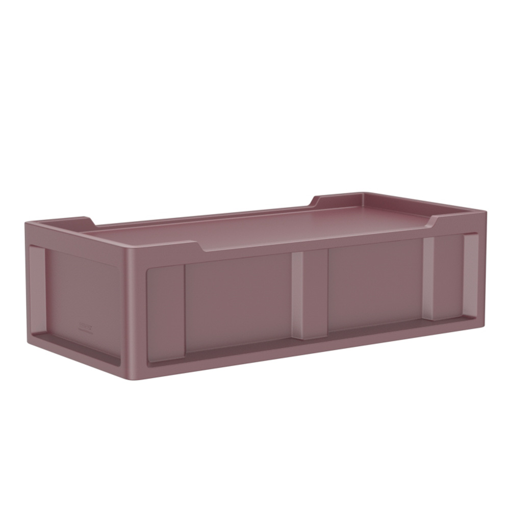 Endurance® Bed 2.2 - COR-7803 in Burgundy, moulded furniture for custodial and behavioural health environments