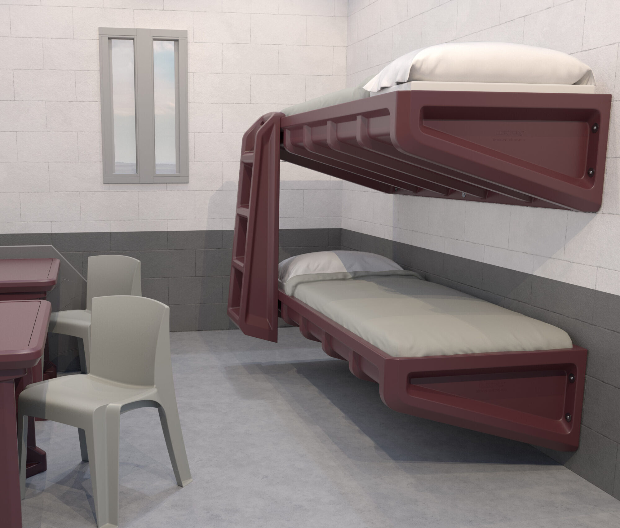 Endurance® Wall Bunk - COR-7701 for custodial and behavioural health environments