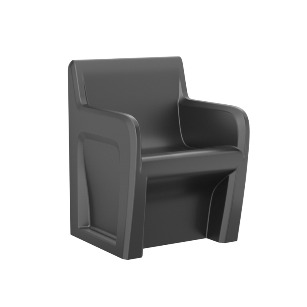 Sentinel Arm Chair - COR-106484S in Black, moulded furniture for custodial and behavioural health environments