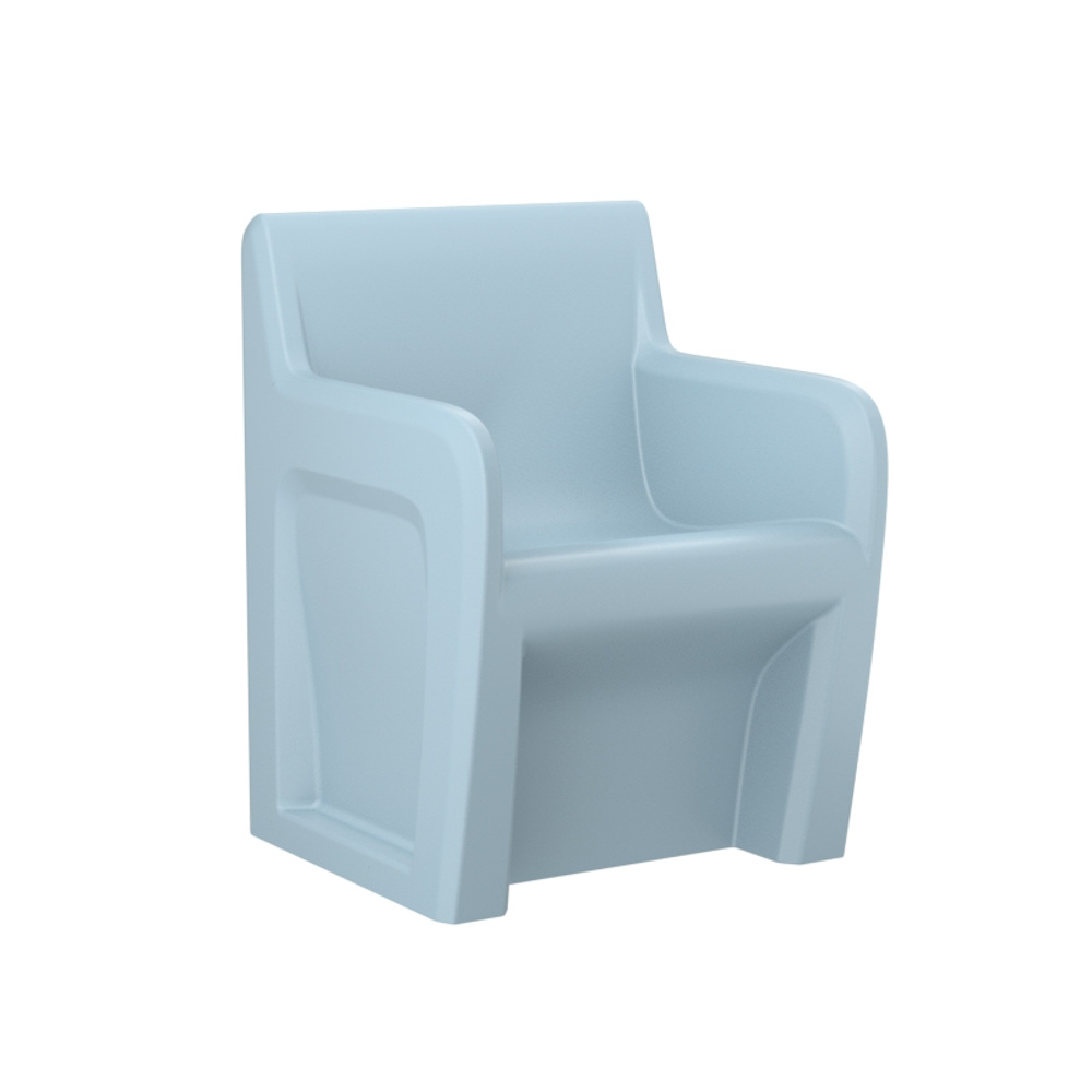 Sentinel Arm Chair - COR-106484S in Blue Gray, moulded furniture for custodial and behavioural health environments