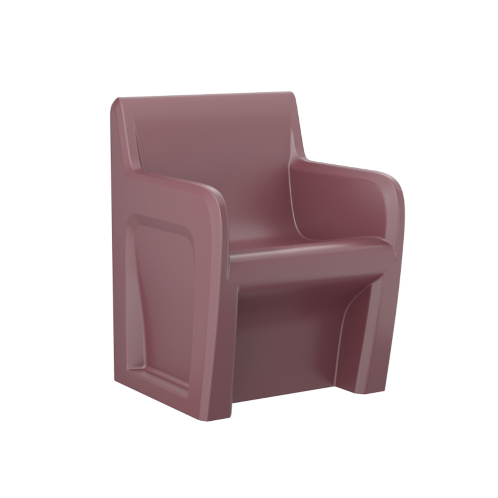 Sentinel Arm Chair - COR-106484S in Burgundy, moulded furniture for custodial and behavioural health environments