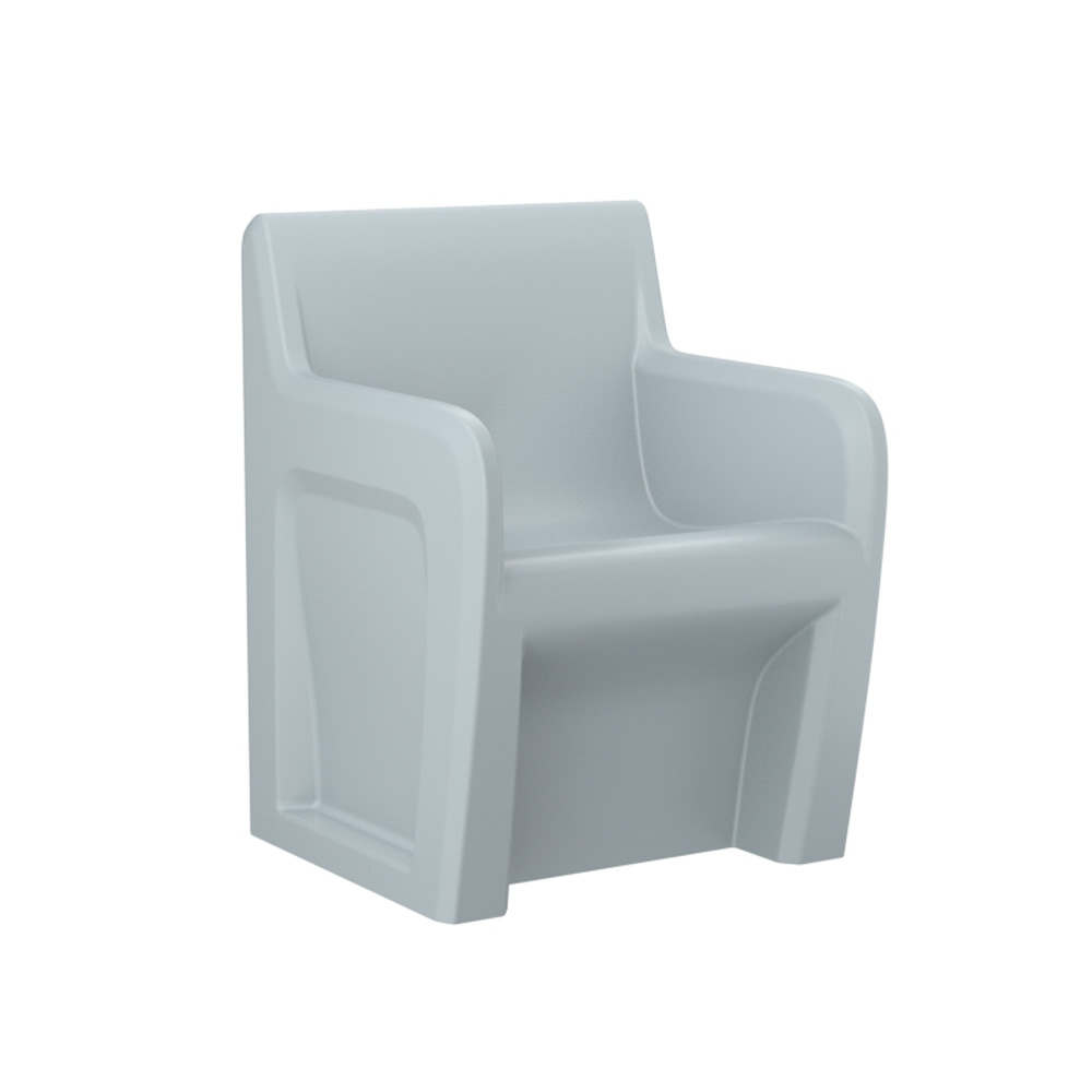 Sentinel Arm Chair - COR-106484S in Gray, moulded furniture for custodial and behavioural health environments