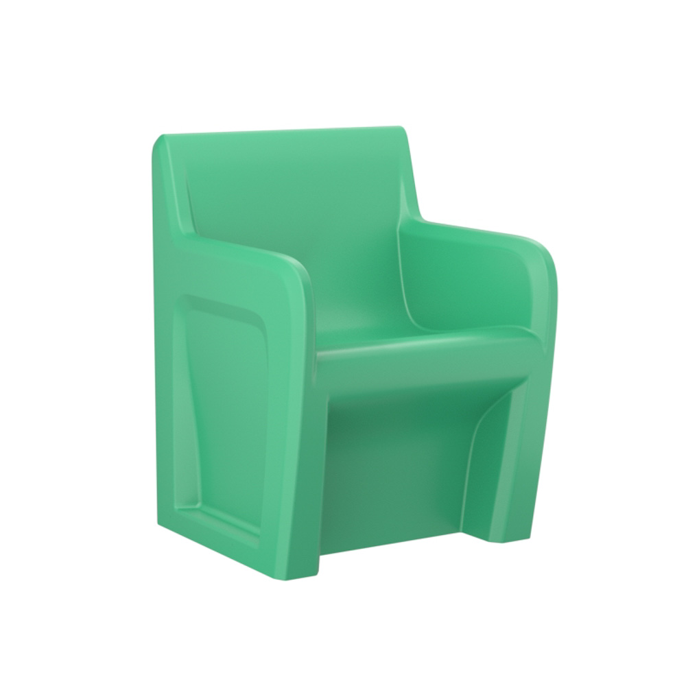 Sentinel Arm Chair - COR-106484S in Green, moulded furniture for custodial and behavioural health environments