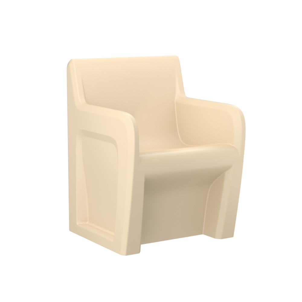 Sentinel Arm Chair - COR-106484S in Sand, moulded furniture for custodial and behavioural health environments