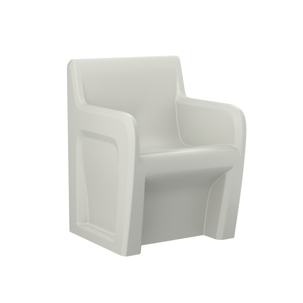 Sentinel Arm Chair - COR-106484S in Stone Gray, moulded furniture for custodial and behavioural health environments