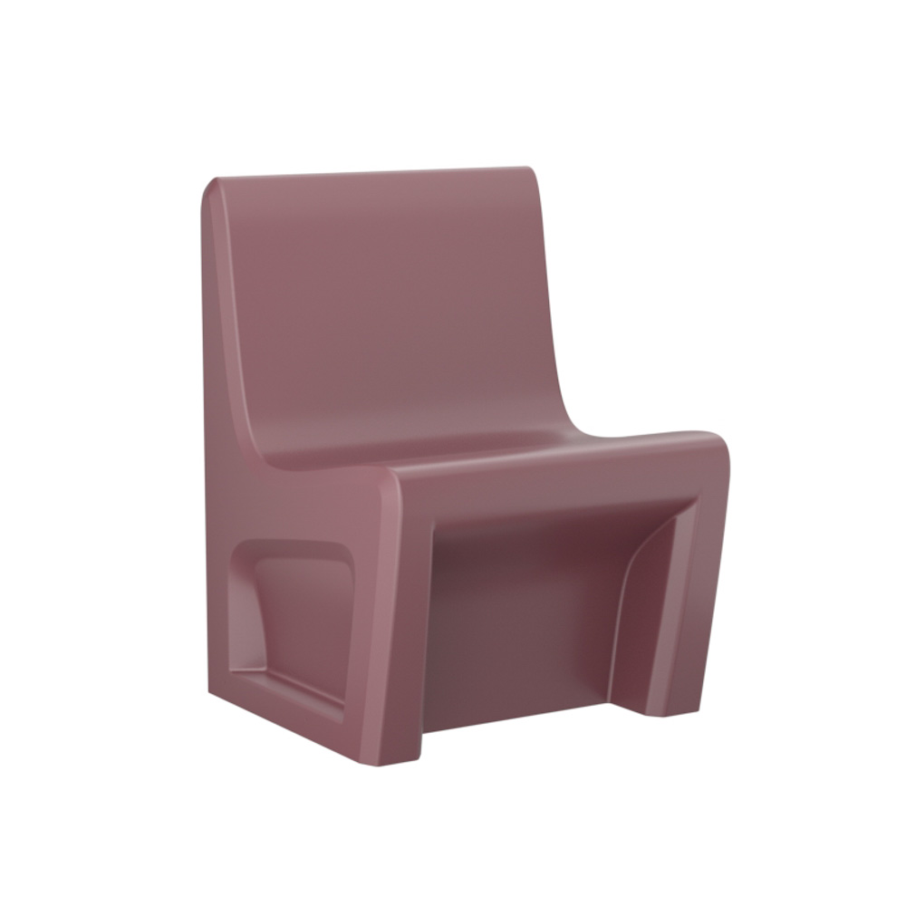 Sentinel Armless Chair - COR-116484S in Burgundy, moulded furniture for custodial and behavioural health environments
