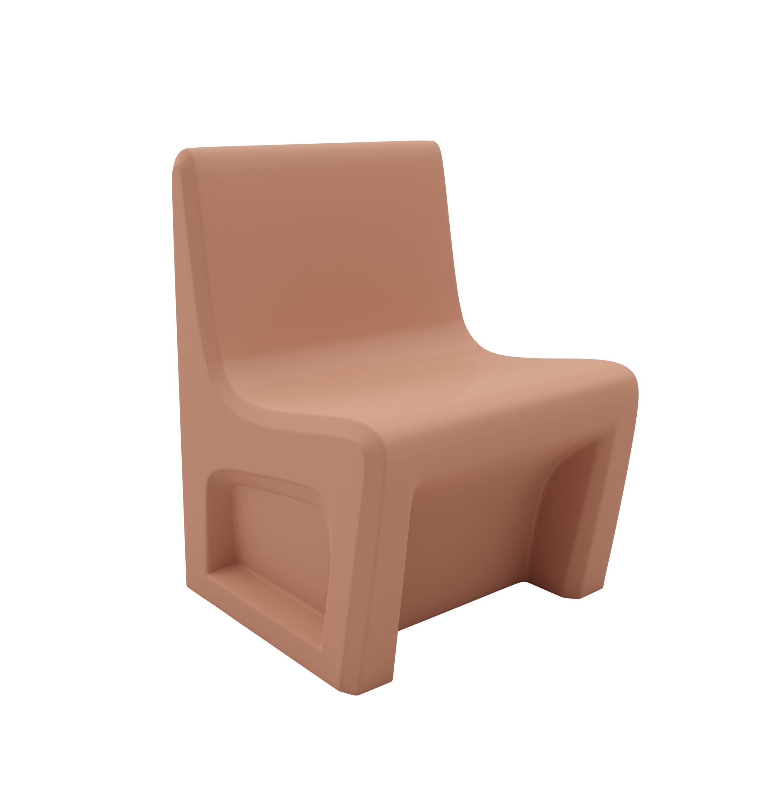 Sentinel Armless Chair - COR-116484S in Claylight, moulded furniture for custodial and behavioural health environments