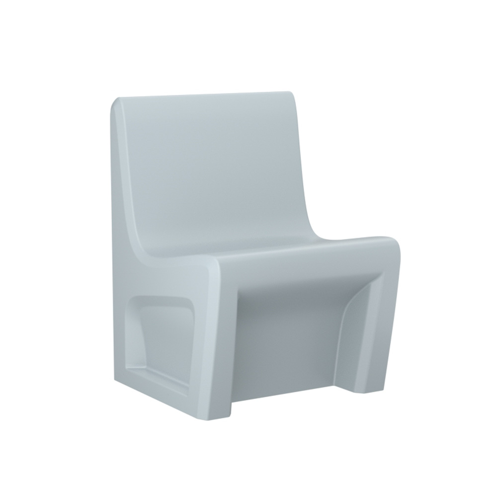 Sentinel Armless Chair - COR-116484S in Gray, moulded furniture for custodial and behavioural health environments