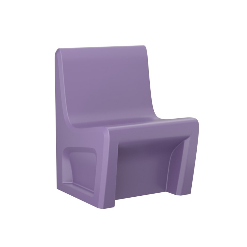 Sentinel Armless Chair - COR-116484S in Indigo, moulded furniture for custodial and behavioural health environments