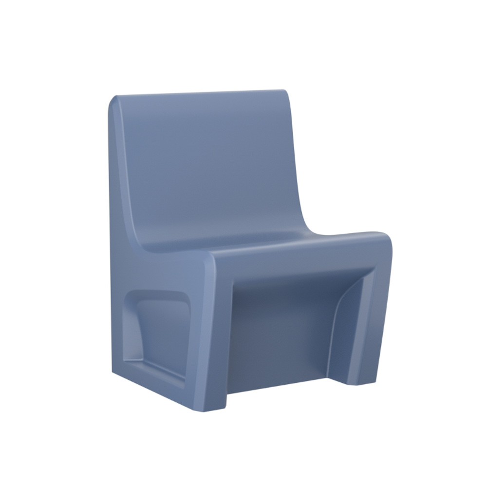 Sentinel Armless Chair - COR-116484S in Midnight Blue, moulded furniture for custodial and behavioural health environments