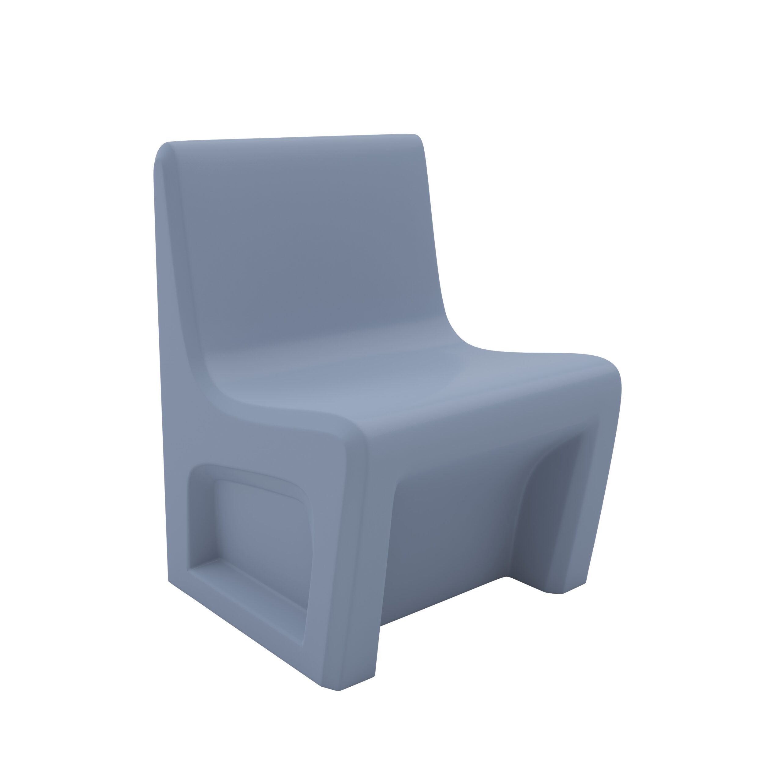 Sentinel Armless Chair - COR-116484S in Overcast, moulded furniture for custodial and behavioural health environments
