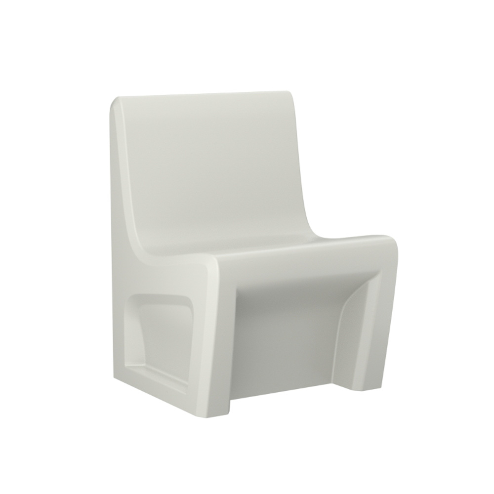 Sentinel Armless Chair - COR-116484S in Stone Gray, moulded furniture for custodial and behavioural health environments