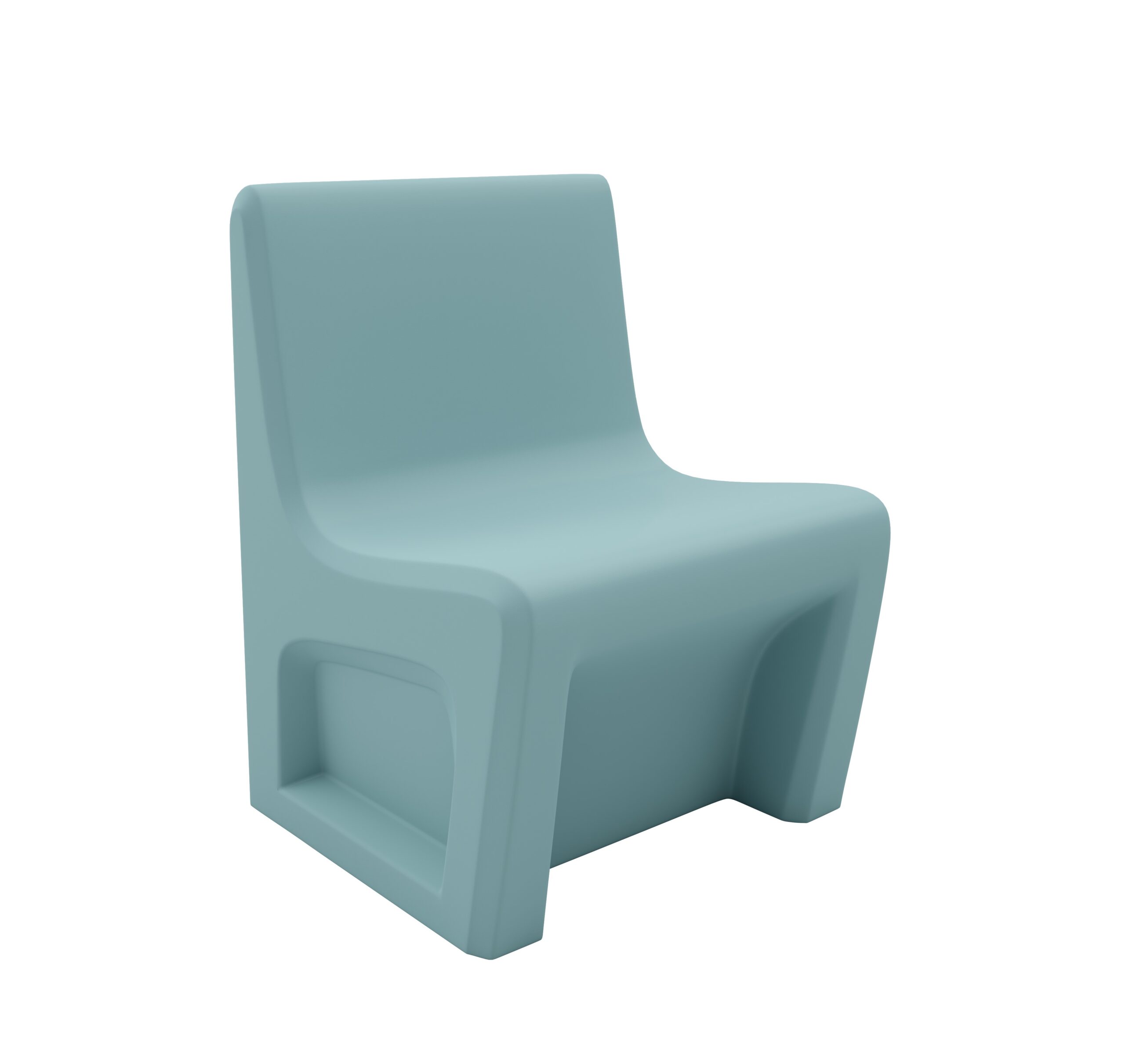 Sentinel Armless Chair - COR-116484S in Tide, moulded furniture for custodial and behavioural health environments