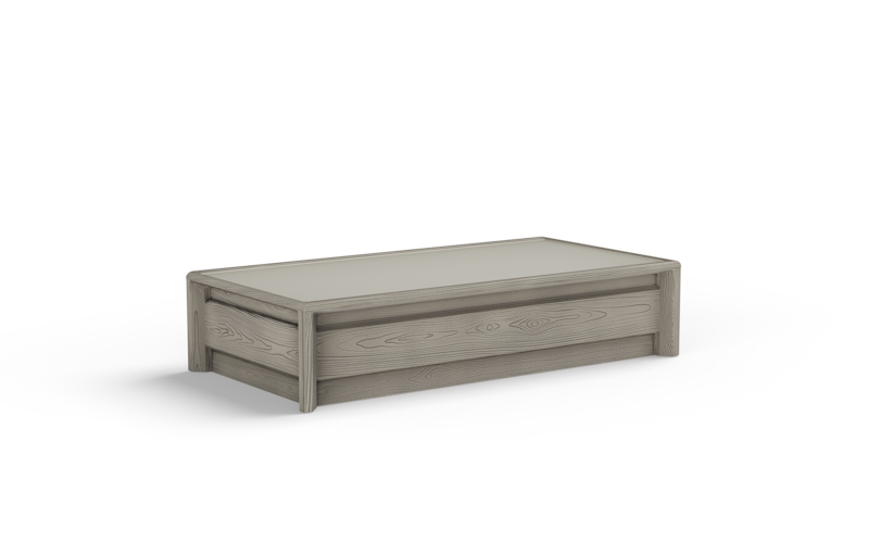 SEQUOIA moulded woodgrain platform bed in Coastal Driftwood for behavioural health and custodial environments