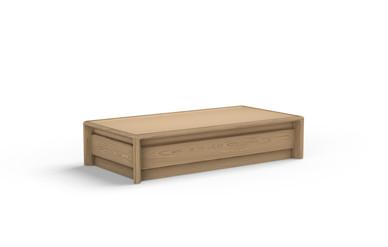 SEQUOIA moulded woodgrain platform bed in Heritage Oak for behavioural health and custodial environments