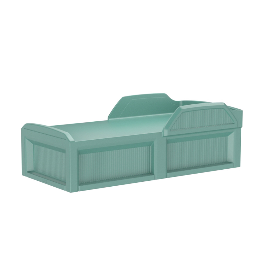 Solstice Safeguard Bed - COR-101 in Aqua, moulded furniture for custodial and behavioural health environments