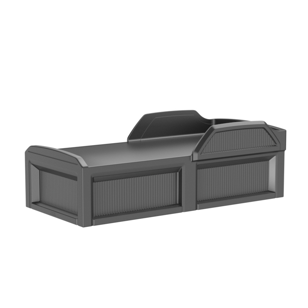 Solstice Safeguard Bed - COR-101 in Black, moulded furniture for custodial and behavioural health environments