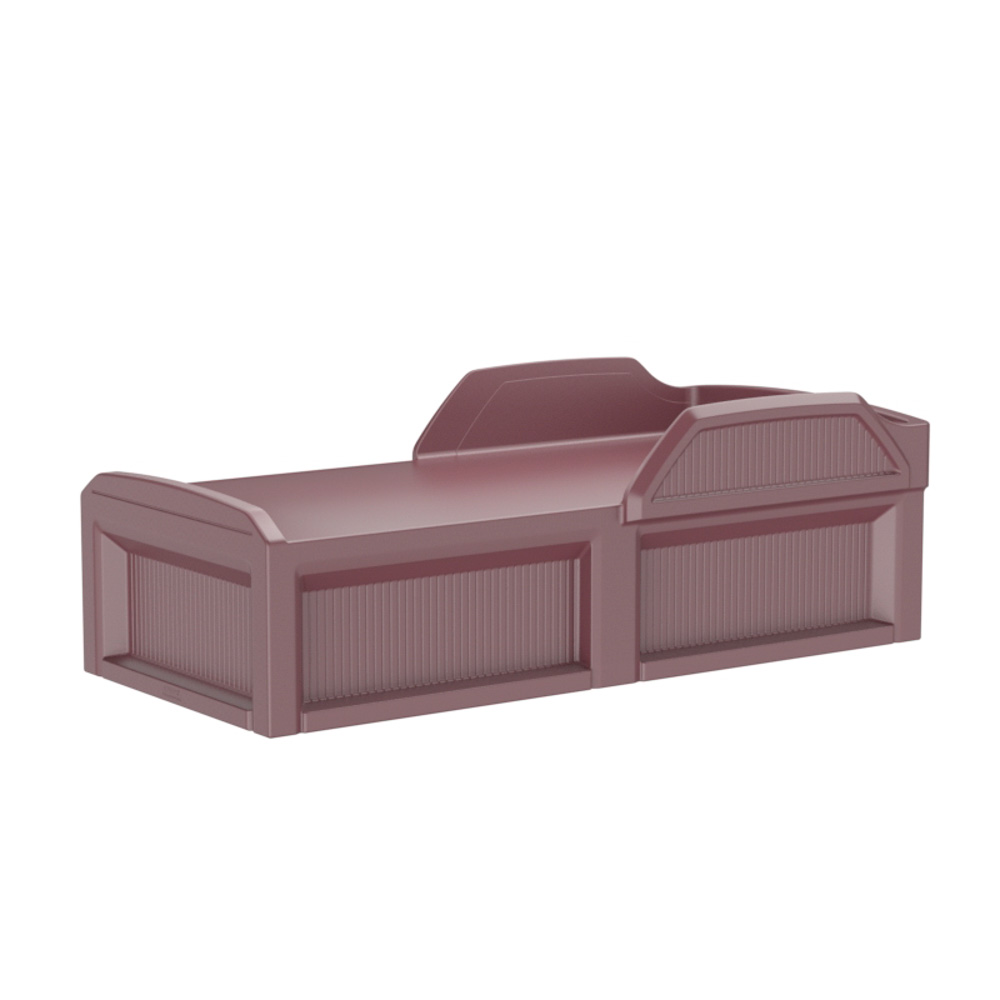 Solstice Safeguard Bed - COR-101 in Burgundy, moulded furniture for custodial and behavioural health environments