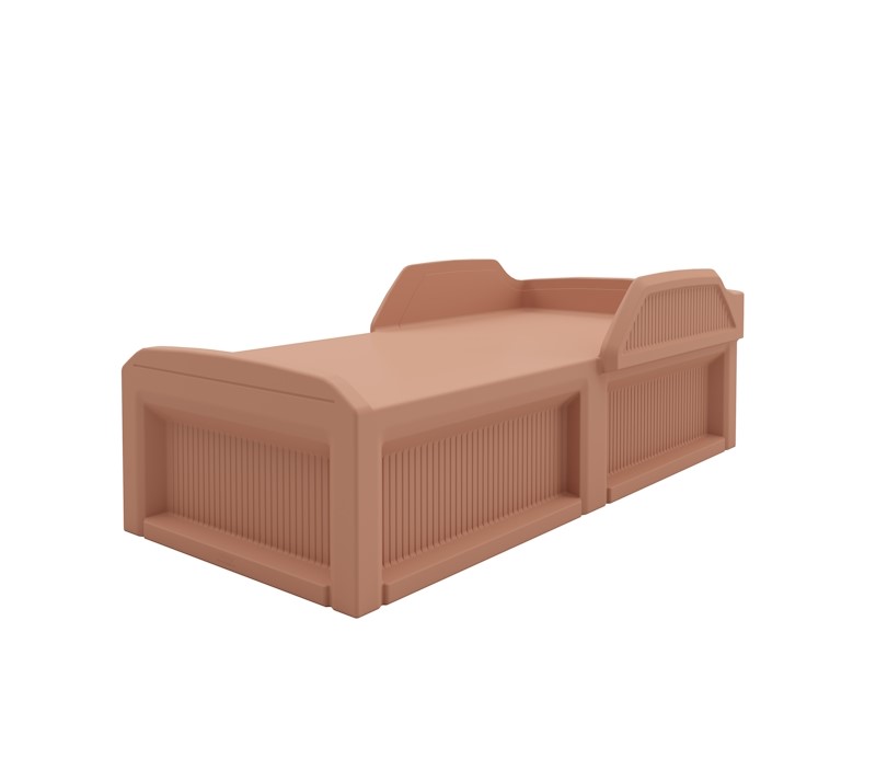 Solstice Safeguard Bed - COR-101 in Claylight, moulded furniture for custodial and behavioural health environments