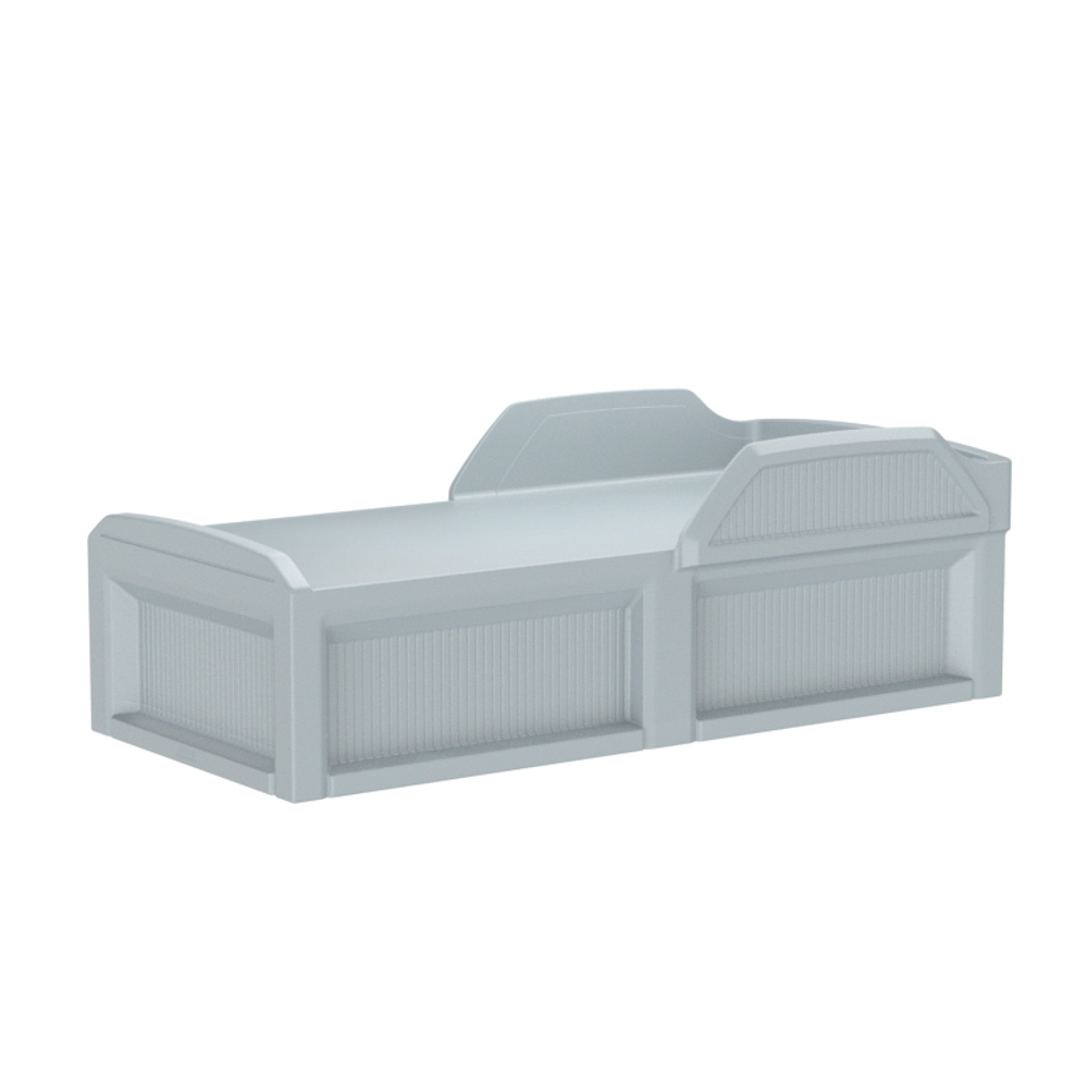 Solstice Safeguard Bed - COR-101 in Gray, moulded furniture for custodial and behavioural health environments