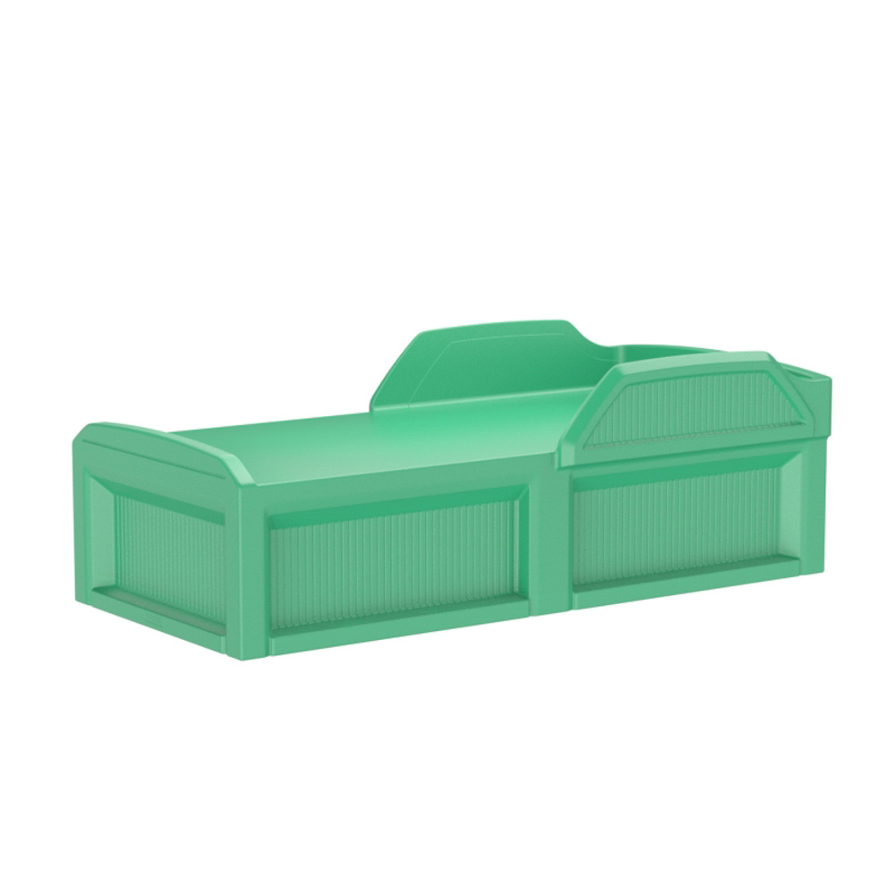 Solstice Safeguard Bed - COR-101 in Green, moulded furniture for custodial and behavioural health environments