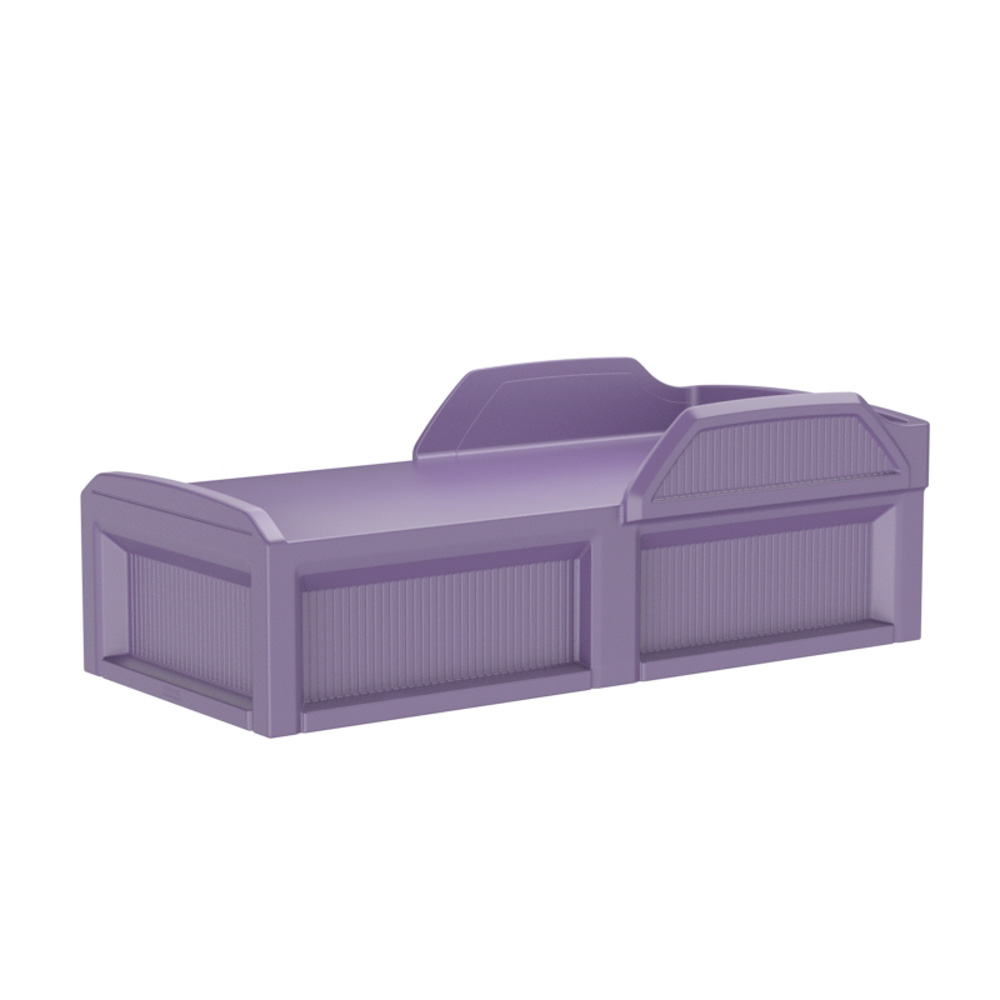 Solstice Safeguard Bed - COR-101 in Indigo, moulded furniture for custodial and behavioural health environments