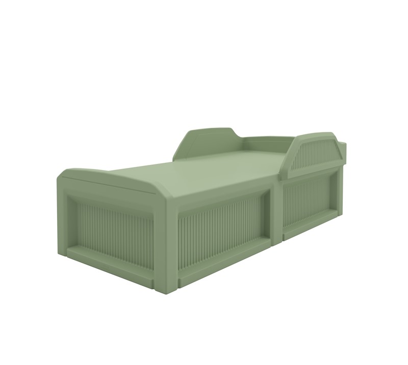 Solstice Safeguard Bed - COR-101 in Seagrass, moulded furniture for custodial and behavioural health environments