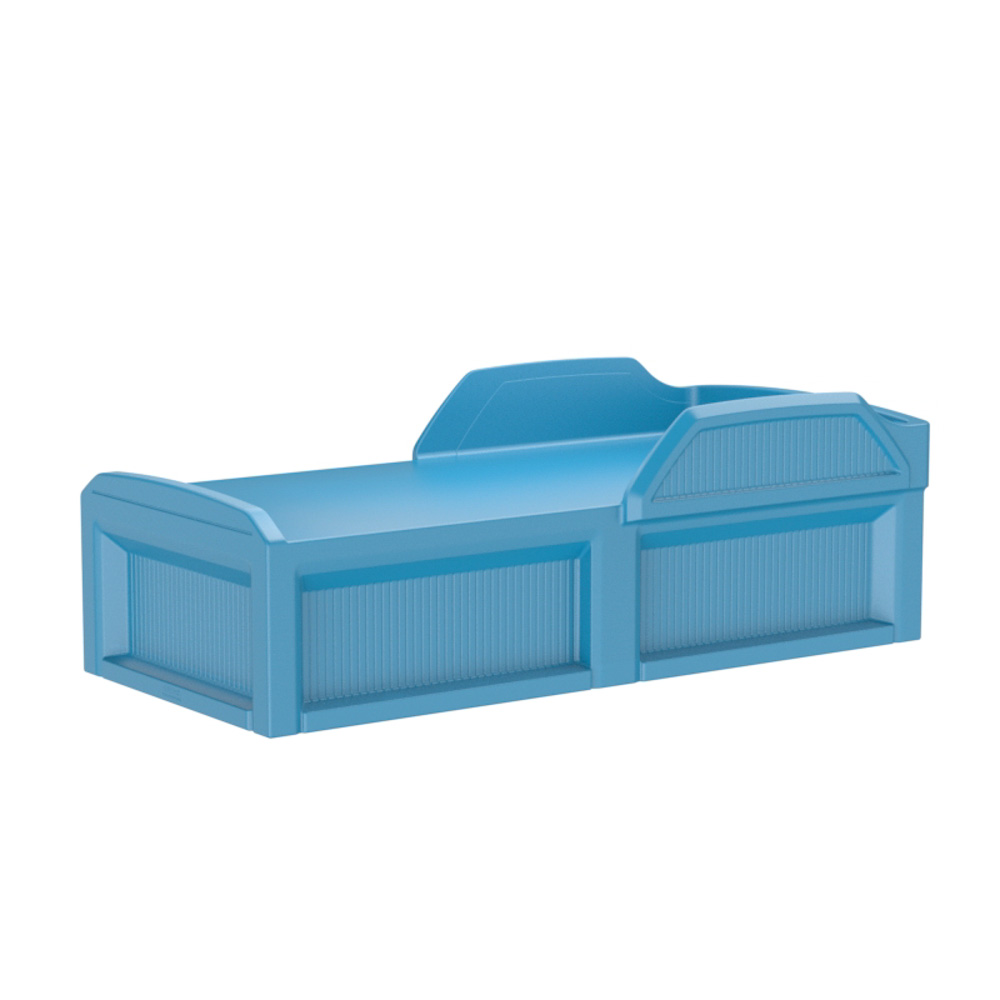 Solstice Safeguard Bed - COR-101 in Slate Blue, moulded furniture for custodial and behavioural health environments