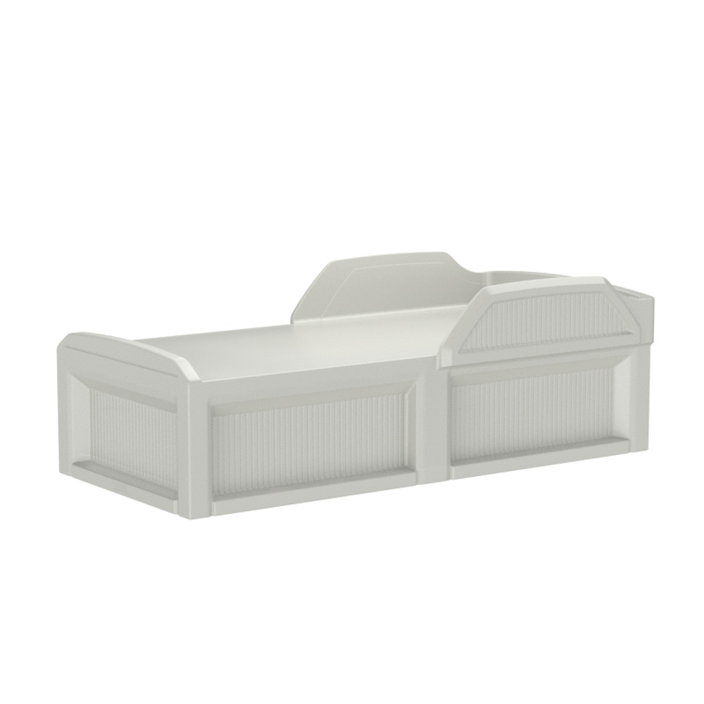 Solstice Safeguard Bed - COR-101 in Stone Gray, moulded furniture for custodial and behavioural health environments