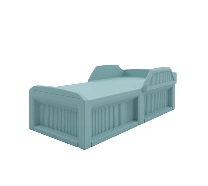 Solstice Safeguard Bed - COR-101 in Tide, moulded furniture for custodial and behavioural health environments
