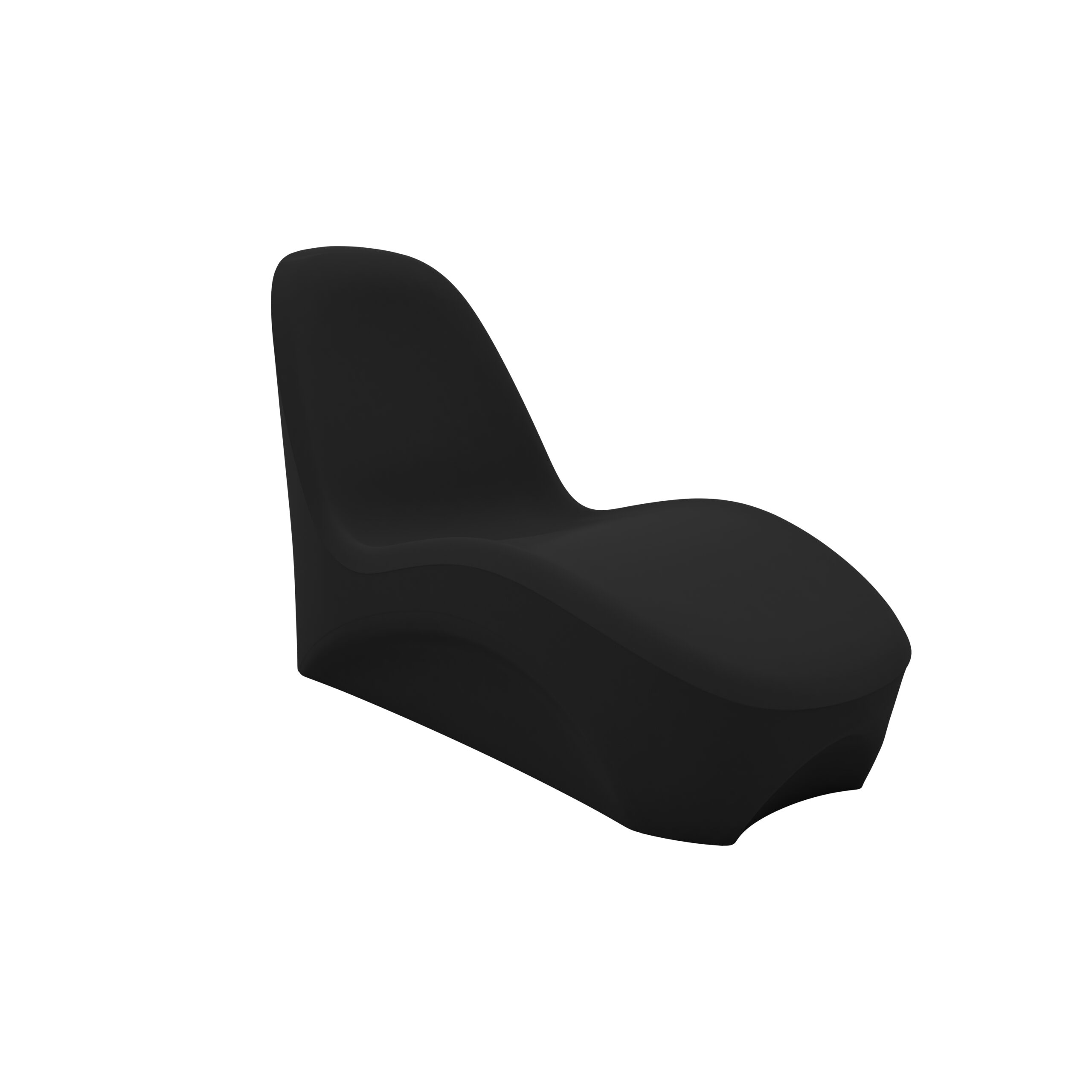 Summit Lounge Chair - COR-320 in Black, moulded furniture for custodial and behavioural health environments