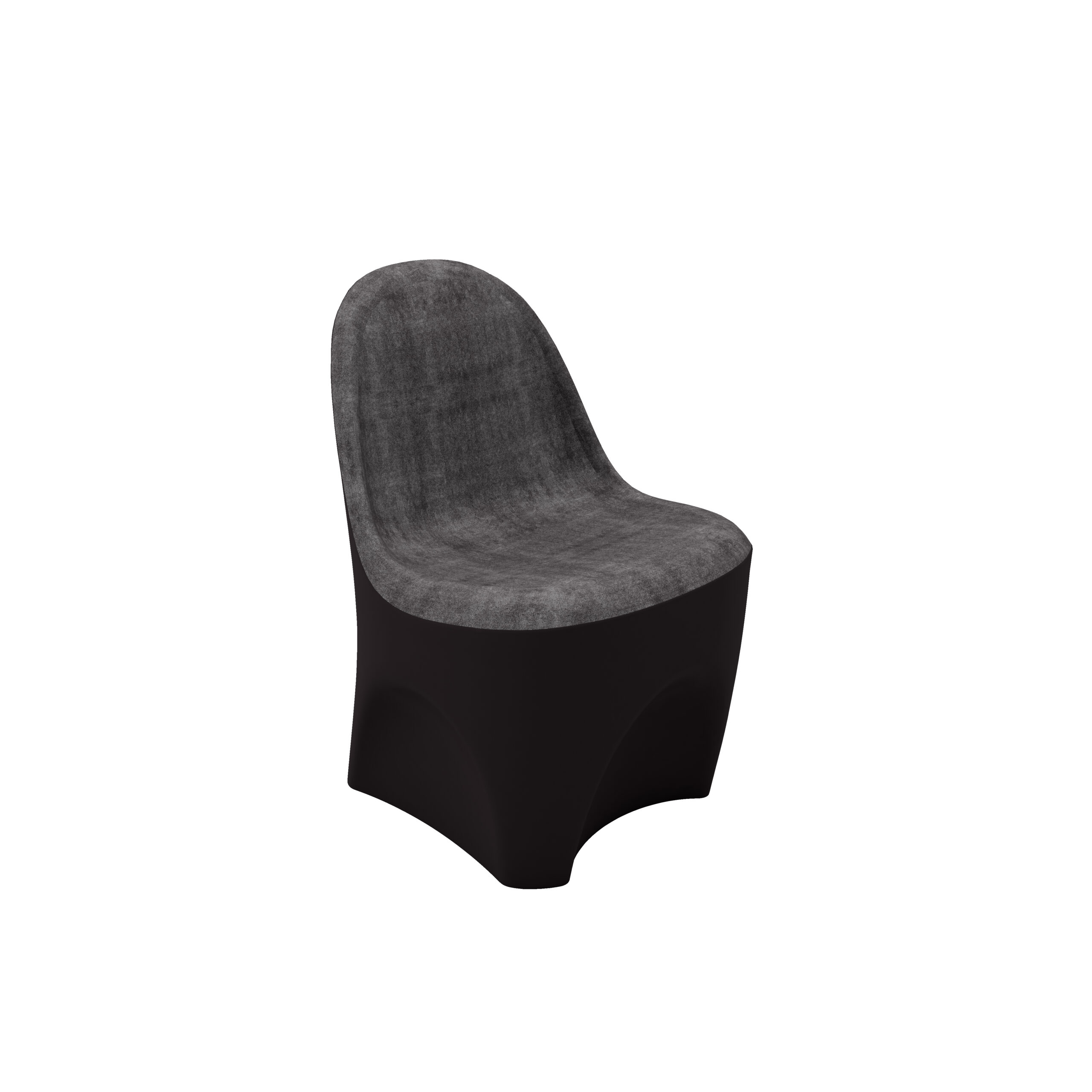Summit Veldura Chair - COR-301 in Black, moulded furniture for custodial and behavioural health environments