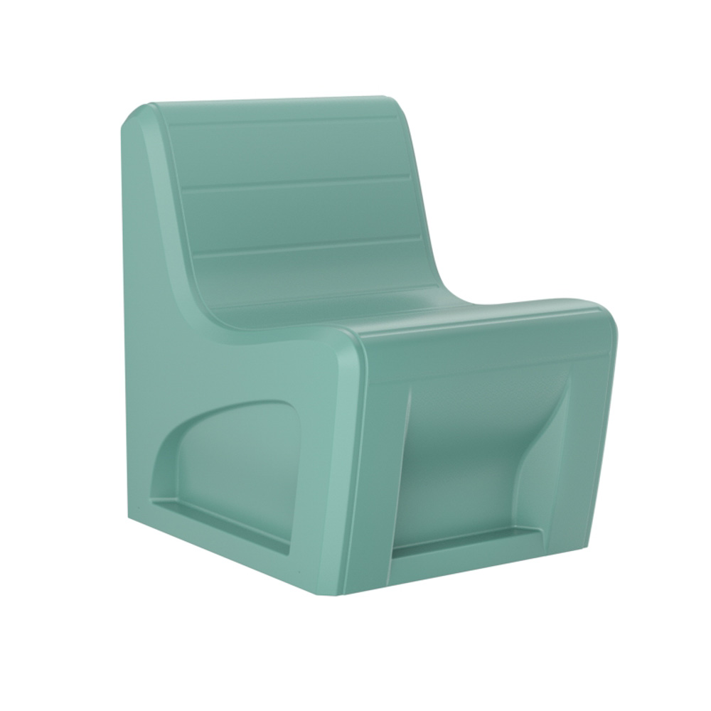 Sync Slim Chair - COR-272S in Aqua, moulded furniture for custodial and behavioural health environments