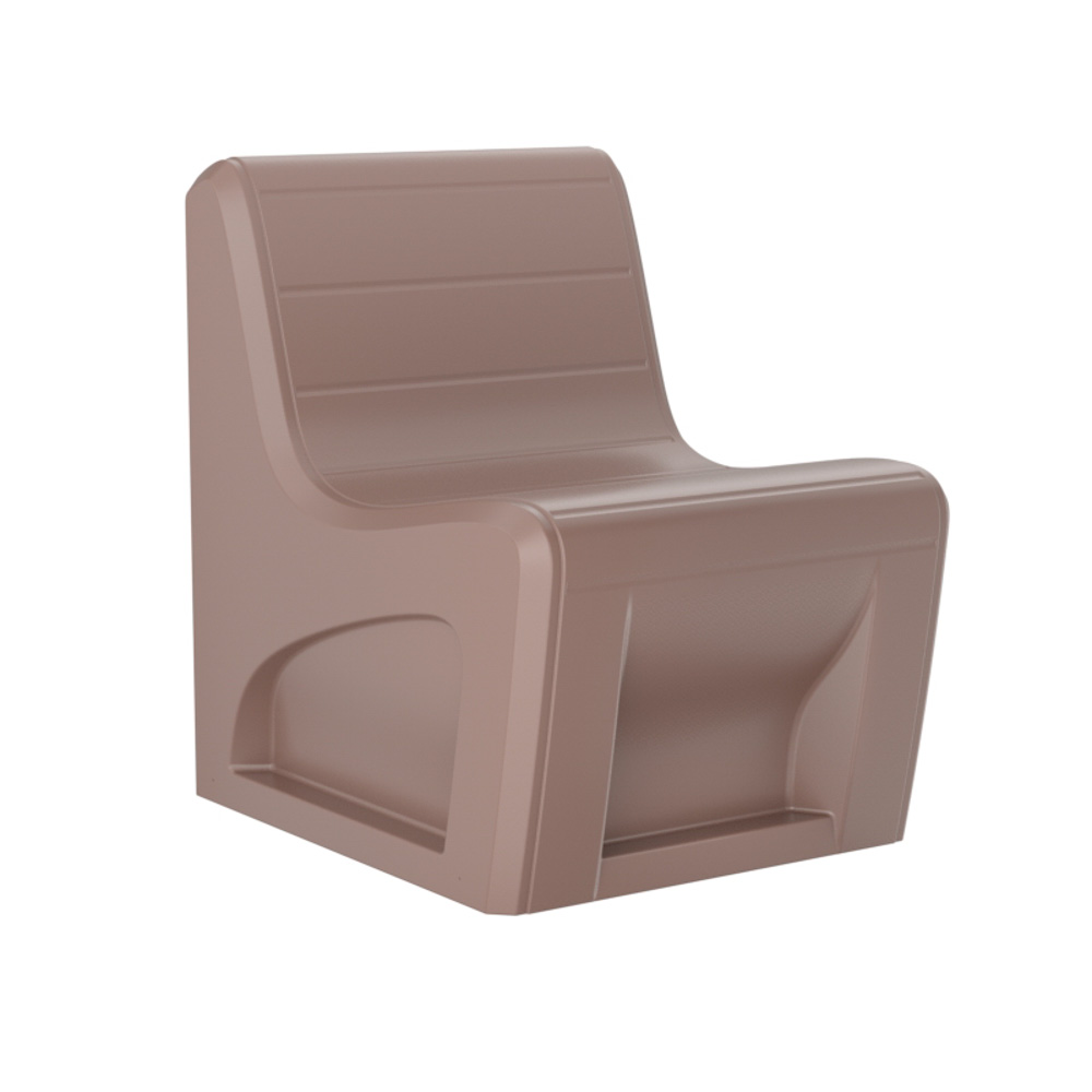 Sync Slim Chair - COR-272S in Brown, moulded furniture for custodial and behavioural health environments