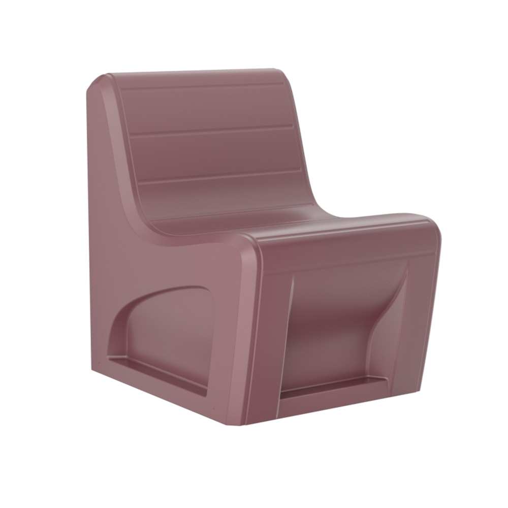 Sync Slim Chair - COR-272S in Burgundy, moulded furniture for custodial and behavioural health environments