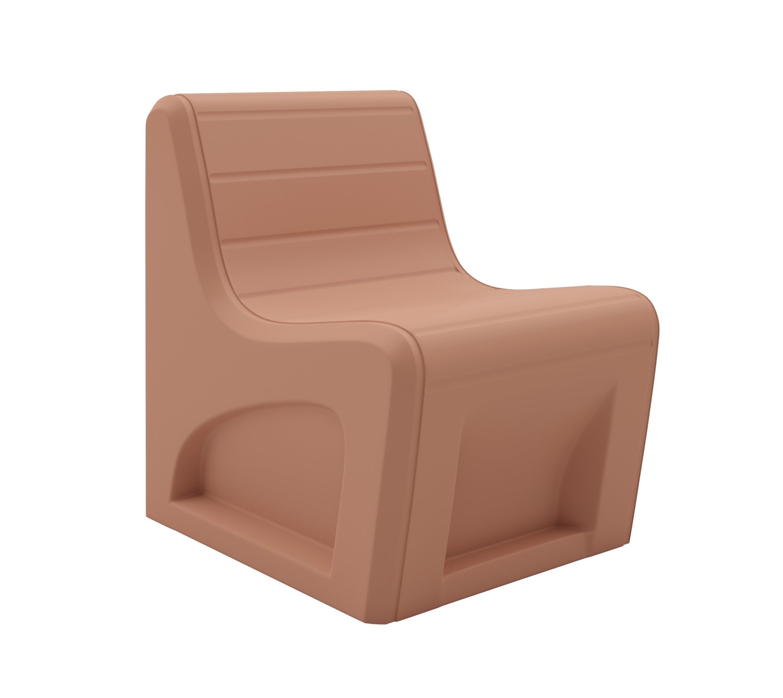 Sync Slim Chair - COR-272S in Claylight, moulded furniture for custodial and behavioural health environments
