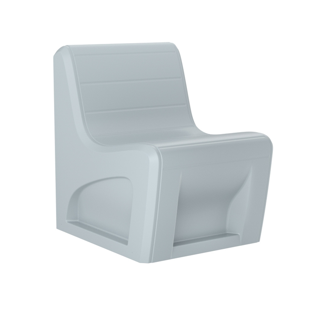 Sync Slim Chair - COR-272S in Gray, moulded furniture for custodial and behavioural health environments