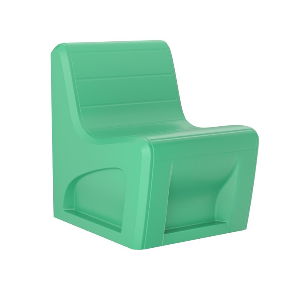 Sync Slim Chair - COR-272S in Green, moulded furniture for custodial and behavioural health environments