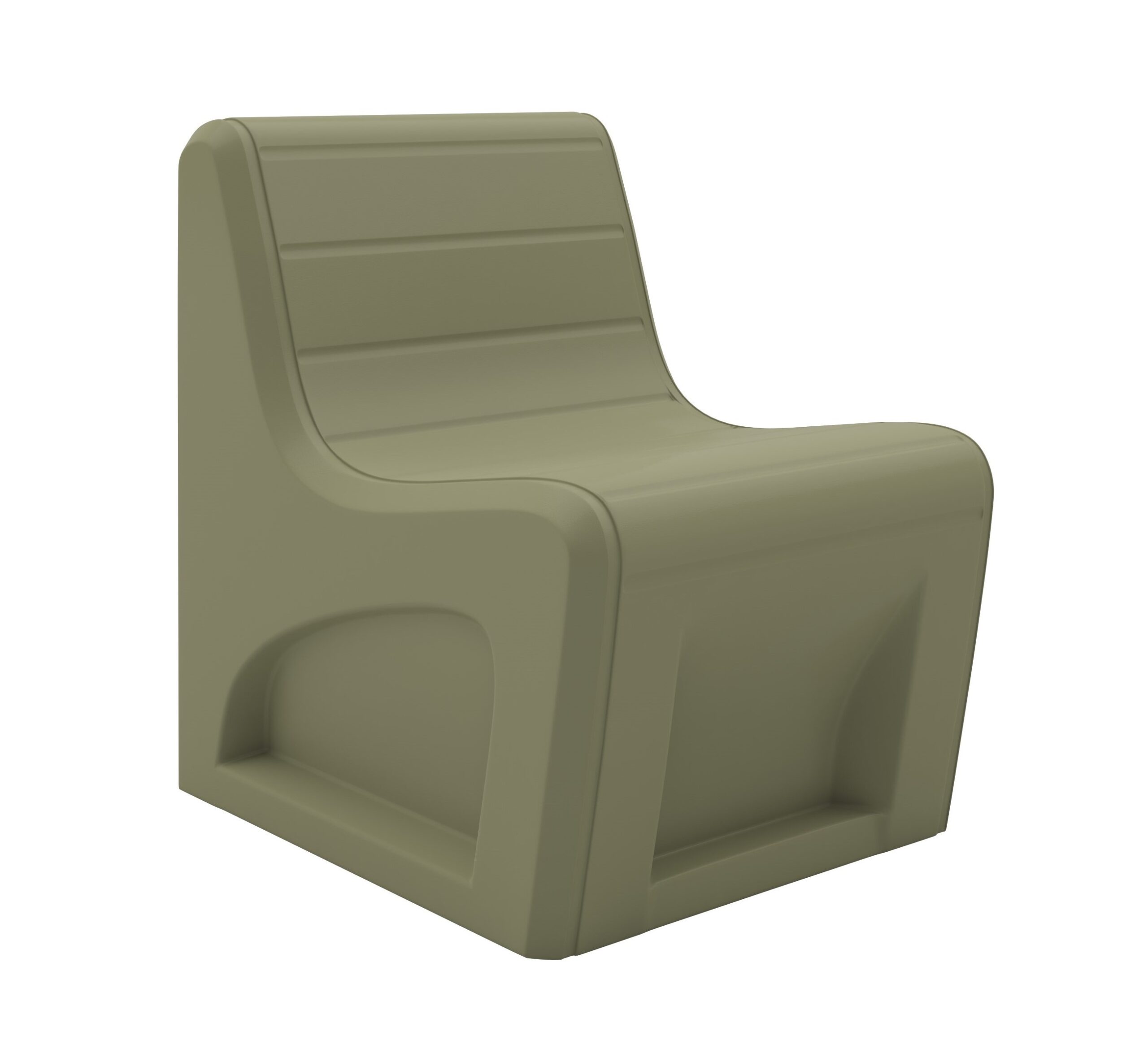 Sync Slim Chair - COR-272S in Moss, moulded furniture for custodial and behavioural health environments