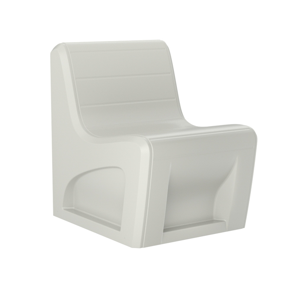 Sync Slim Chair - COR-272S in Stone Gray, moulded furniture for custodial and behavioural health environments