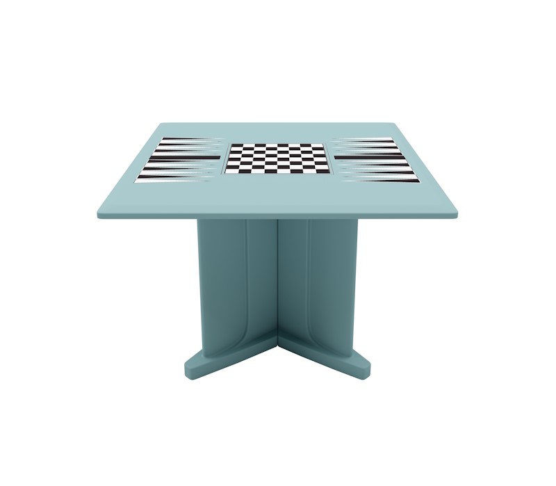The Endurance® 42" Square X-Base Table - COR-66750 in Tide, moulded furniture for custodial and behavioural health environments
